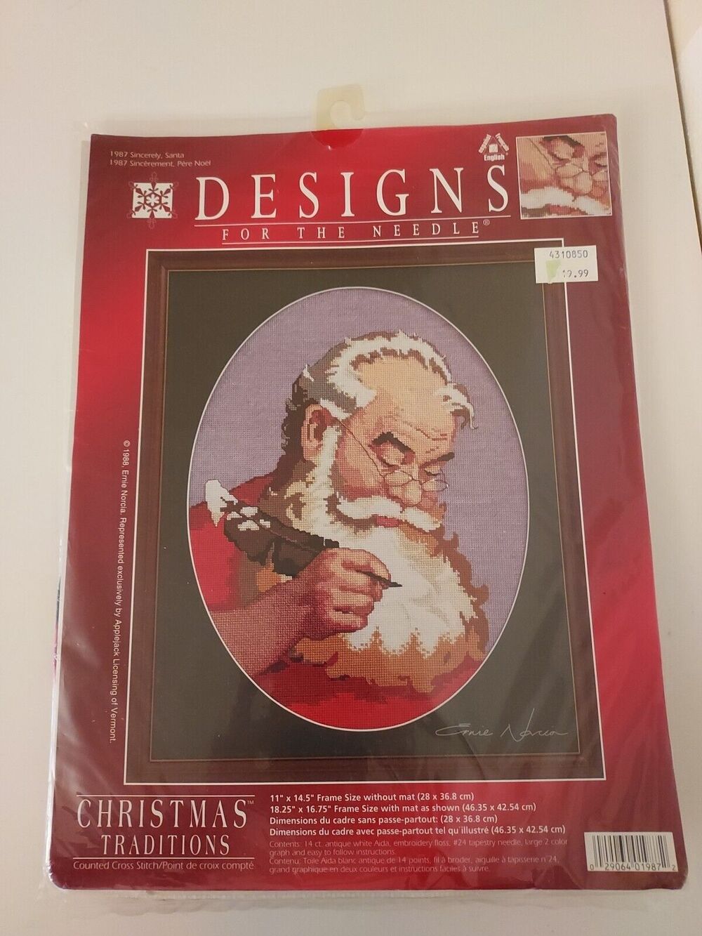Sincerely, Santa Counted Cross Stitch Kit Designs for the Needle Christmas New